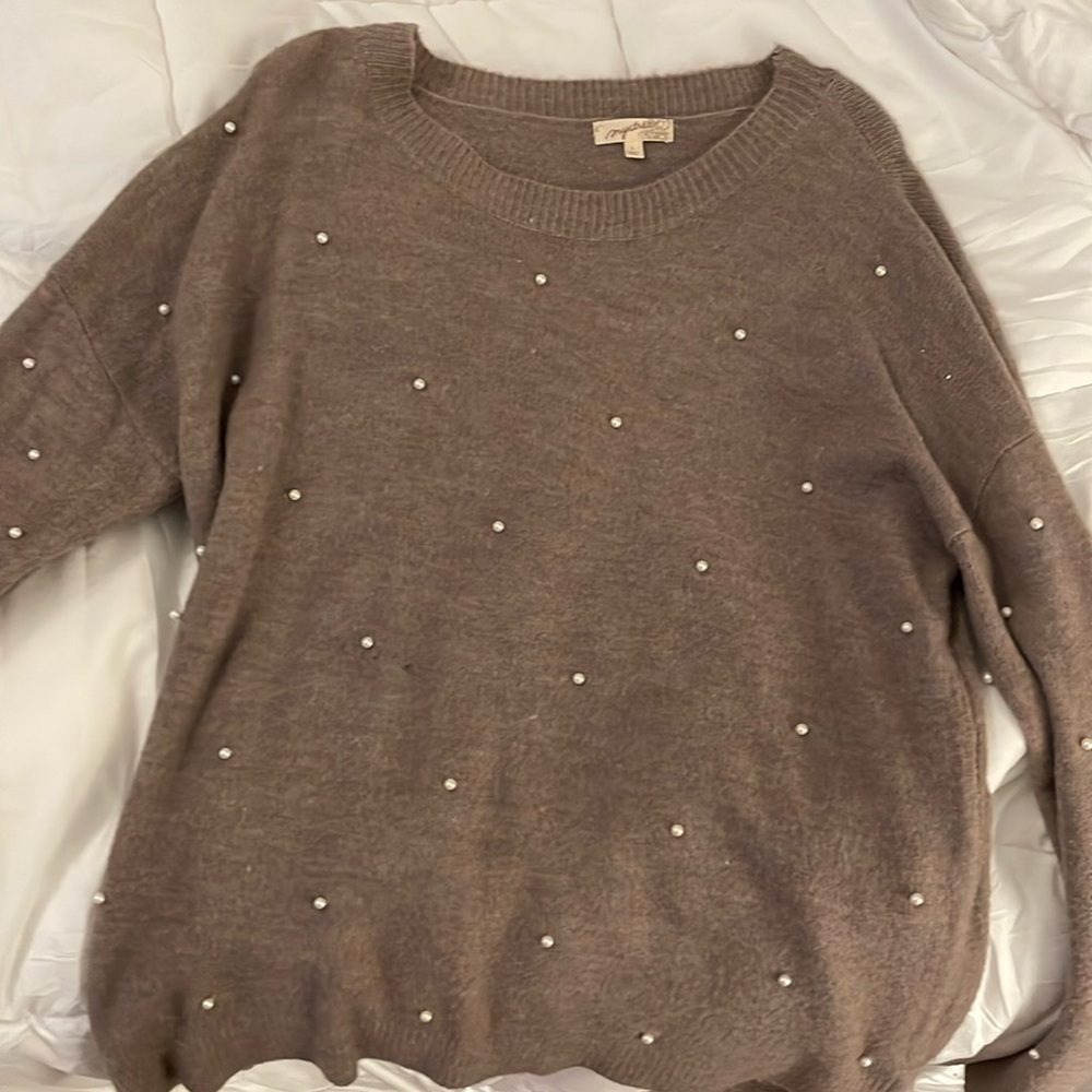 Mystree pearl embellishment sweater